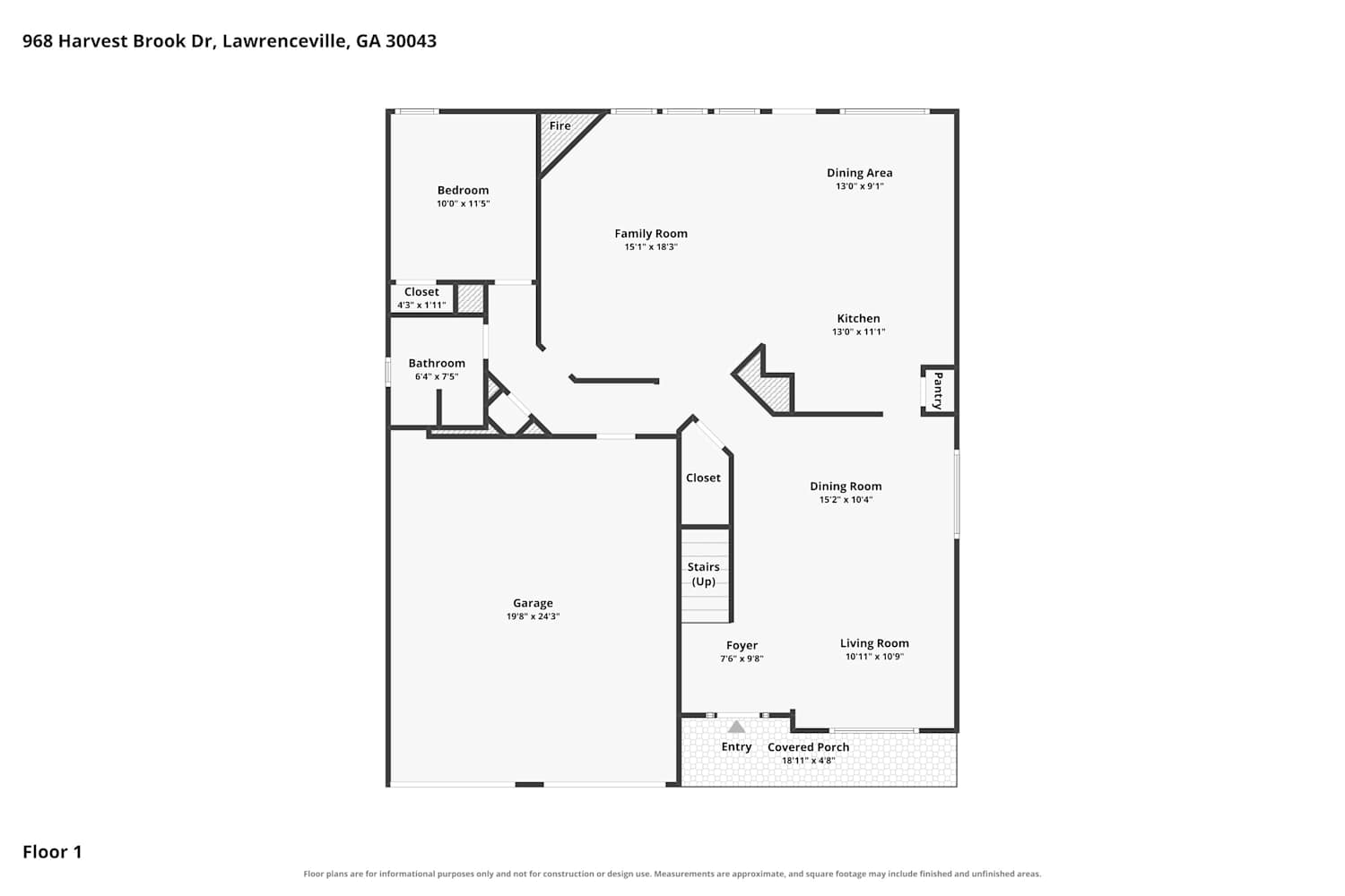 3 Bedroom House – 968 Harvest Brook Dr, Lawrenceville, GA 30043